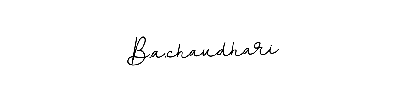 Design your own signature with our free online signature maker. With this signature software, you can create a handwritten (BallpointsItalic-DORy9) signature for name B.a.chaudhari. B.a.chaudhari signature style 11 images and pictures png