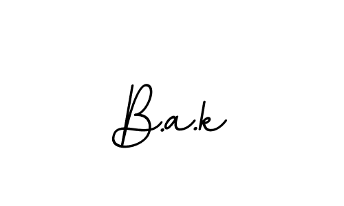 Make a beautiful signature design for name B.a.k. With this signature (BallpointsItalic-DORy9) style, you can create a handwritten signature for free. B.a.k signature style 11 images and pictures png