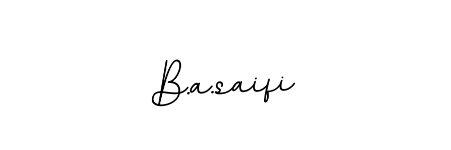 Create a beautiful signature design for name B.a.saifi. With this signature (BallpointsItalic-DORy9) fonts, you can make a handwritten signature for free. B.a.saifi signature style 11 images and pictures png