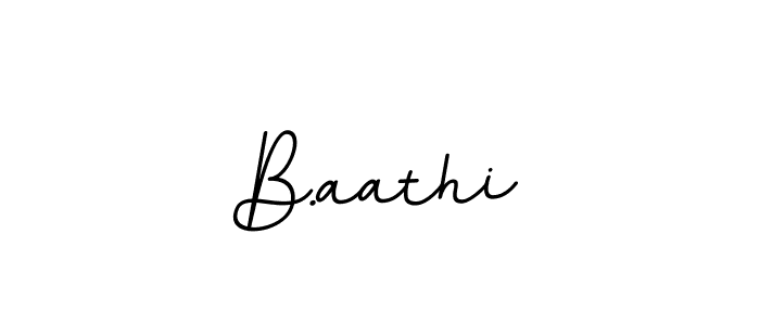 Design your own signature with our free online signature maker. With this signature software, you can create a handwritten (BallpointsItalic-DORy9) signature for name B.aathi. B.aathi signature style 11 images and pictures png