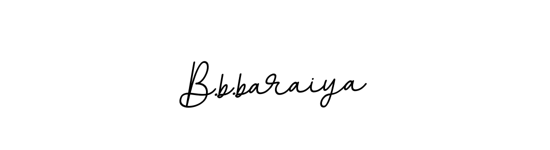 Create a beautiful signature design for name B.b.baraiya. With this signature (BallpointsItalic-DORy9) fonts, you can make a handwritten signature for free. B.b.baraiya signature style 11 images and pictures png