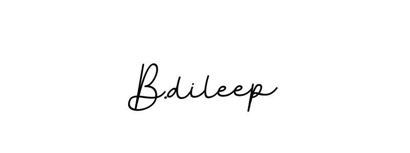 The best way (BallpointsItalic-DORy9) to make a short signature is to pick only two or three words in your name. The name B.dileep include a total of six letters. For converting this name. B.dileep signature style 11 images and pictures png