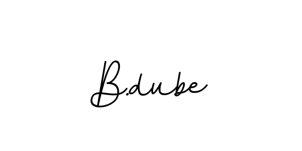 Create a beautiful signature design for name B.dube. With this signature (BallpointsItalic-DORy9) fonts, you can make a handwritten signature for free. B.dube signature style 11 images and pictures png