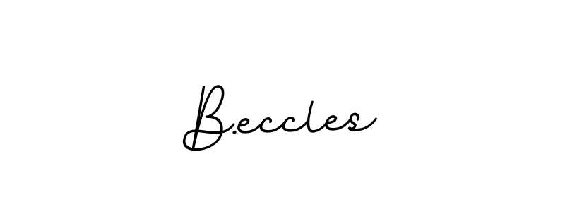 The best way (BallpointsItalic-DORy9) to make a short signature is to pick only two or three words in your name. The name B.eccles include a total of six letters. For converting this name. B.eccles signature style 11 images and pictures png