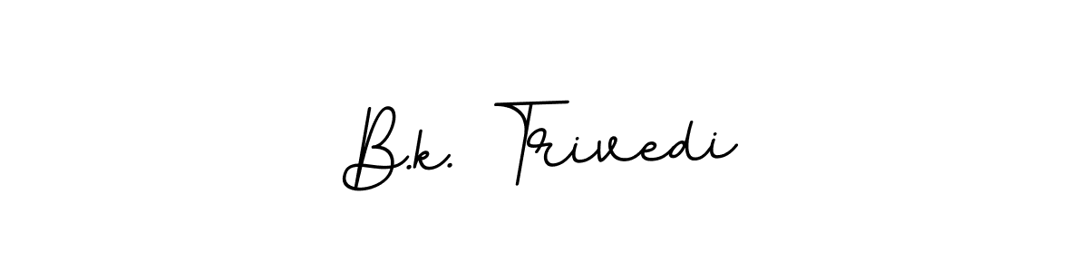 You should practise on your own different ways (BallpointsItalic-DORy9) to write your name (B.k. Trivedi) in signature. don't let someone else do it for you. B.k. Trivedi signature style 11 images and pictures png