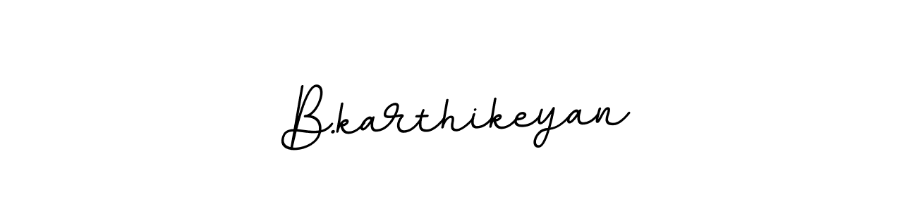 Create a beautiful signature design for name B.karthikeyan. With this signature (BallpointsItalic-DORy9) fonts, you can make a handwritten signature for free. B.karthikeyan signature style 11 images and pictures png