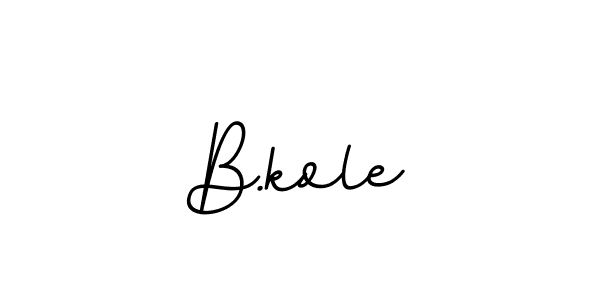 Create a beautiful signature design for name B.kole. With this signature (BallpointsItalic-DORy9) fonts, you can make a handwritten signature for free. B.kole signature style 11 images and pictures png