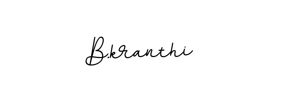 You should practise on your own different ways (BallpointsItalic-DORy9) to write your name (B.kranthi) in signature. don't let someone else do it for you. B.kranthi signature style 11 images and pictures png