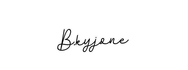 Make a beautiful signature design for name B.kyjone. With this signature (BallpointsItalic-DORy9) style, you can create a handwritten signature for free. B.kyjone signature style 11 images and pictures png