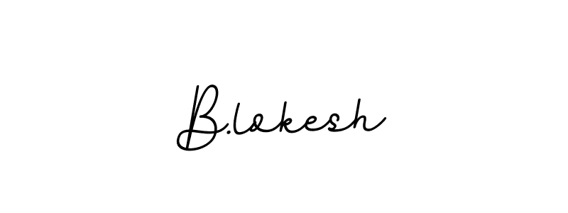 The best way (BallpointsItalic-DORy9) to make a short signature is to pick only two or three words in your name. The name B.lokesh include a total of six letters. For converting this name. B.lokesh signature style 11 images and pictures png