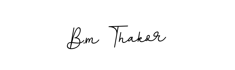 The best way (BallpointsItalic-DORy9) to make a short signature is to pick only two or three words in your name. The name B.m Thakor include a total of six letters. For converting this name. B.m Thakor signature style 11 images and pictures png