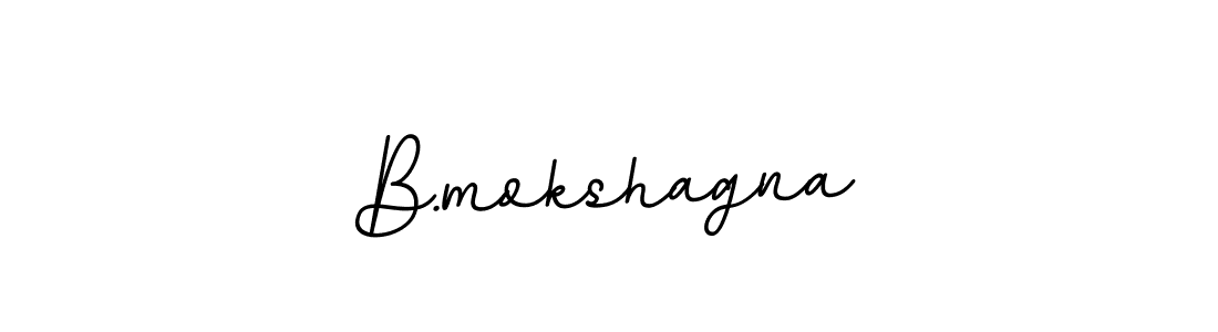 Make a beautiful signature design for name B.mokshagna. With this signature (BallpointsItalic-DORy9) style, you can create a handwritten signature for free. B.mokshagna signature style 11 images and pictures png