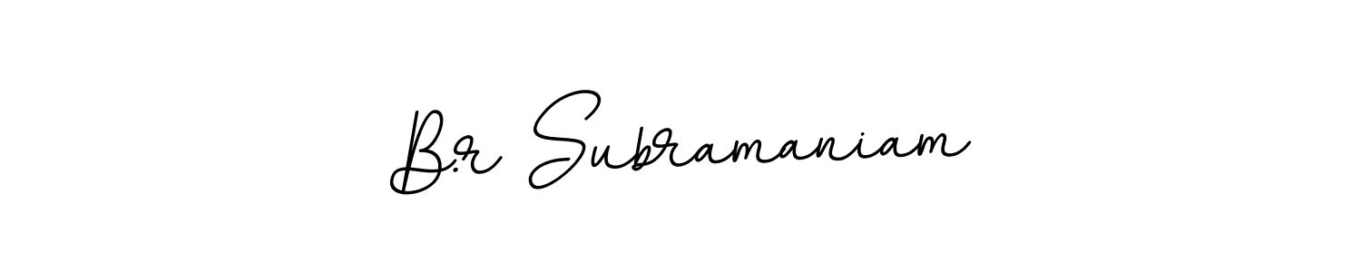 if you are searching for the best signature style for your name B.r Subramaniam. so please give up your signature search. here we have designed multiple signature styles  using BallpointsItalic-DORy9. B.r Subramaniam signature style 11 images and pictures png