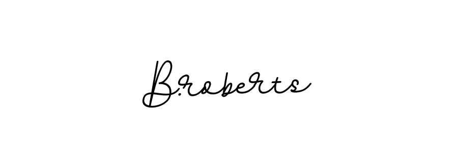 Create a beautiful signature design for name B.roberts. With this signature (BallpointsItalic-DORy9) fonts, you can make a handwritten signature for free. B.roberts signature style 11 images and pictures png