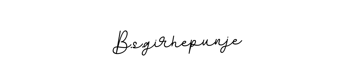 if you are searching for the best signature style for your name B.s.girhepunje. so please give up your signature search. here we have designed multiple signature styles  using BallpointsItalic-DORy9. B.s.girhepunje signature style 11 images and pictures png