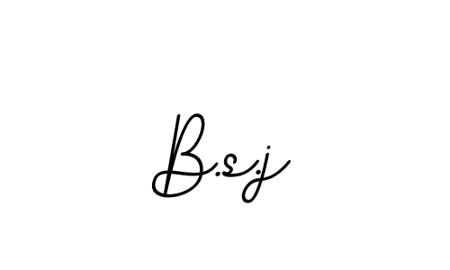 Create a beautiful signature design for name B.s.j. With this signature (BallpointsItalic-DORy9) fonts, you can make a handwritten signature for free. B.s.j signature style 11 images and pictures png