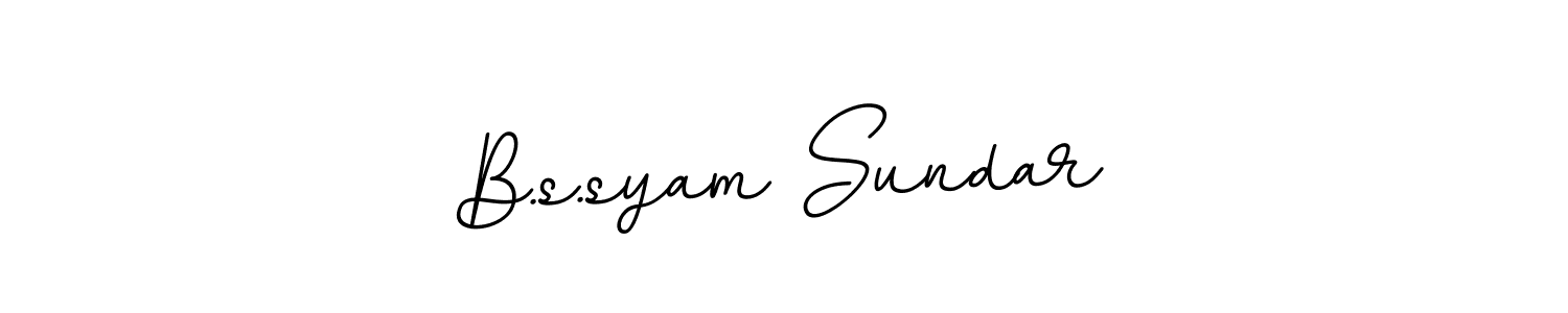 How to make B.s.syam Sundar signature? BallpointsItalic-DORy9 is a professional autograph style. Create handwritten signature for B.s.syam Sundar name. B.s.syam Sundar signature style 11 images and pictures png