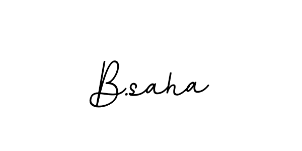 Use a signature maker to create a handwritten signature online. With this signature software, you can design (BallpointsItalic-DORy9) your own signature for name B.saha. B.saha signature style 11 images and pictures png