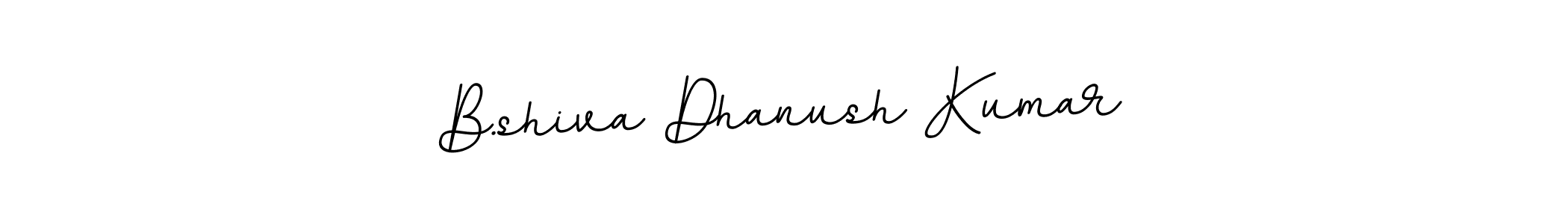 Use a signature maker to create a handwritten signature online. With this signature software, you can design (BallpointsItalic-DORy9) your own signature for name B.shiva Dhanush Kumar. B.shiva Dhanush Kumar signature style 11 images and pictures png