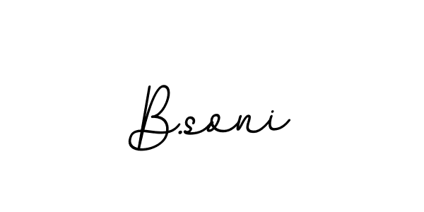 Use a signature maker to create a handwritten signature online. With this signature software, you can design (BallpointsItalic-DORy9) your own signature for name B.soni. B.soni signature style 11 images and pictures png