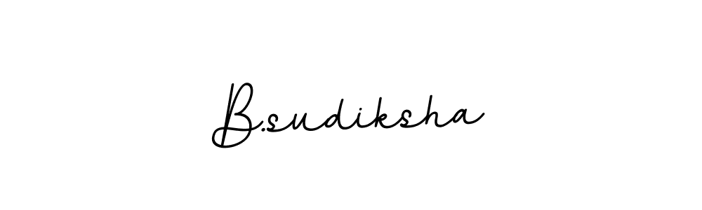How to make B.sudiksha name signature. Use BallpointsItalic-DORy9 style for creating short signs online. This is the latest handwritten sign. B.sudiksha signature style 11 images and pictures png