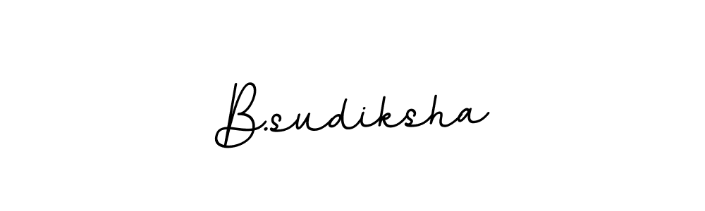 Design your own signature with our free online signature maker. With this signature software, you can create a handwritten (BallpointsItalic-DORy9) signature for name B.sudiksha. B.sudiksha signature style 11 images and pictures png
