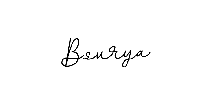 Design your own signature with our free online signature maker. With this signature software, you can create a handwritten (BallpointsItalic-DORy9) signature for name B.surya. B.surya signature style 11 images and pictures png