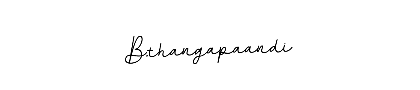 Create a beautiful signature design for name B.thangapaandi. With this signature (BallpointsItalic-DORy9) fonts, you can make a handwritten signature for free. B.thangapaandi signature style 11 images and pictures png