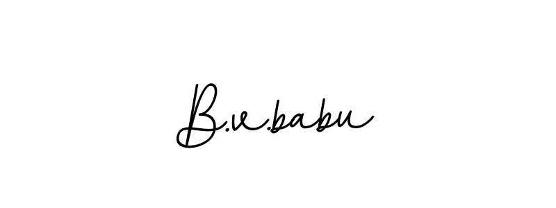 Make a beautiful signature design for name B.v.babu. With this signature (BallpointsItalic-DORy9) style, you can create a handwritten signature for free. B.v.babu signature style 11 images and pictures png