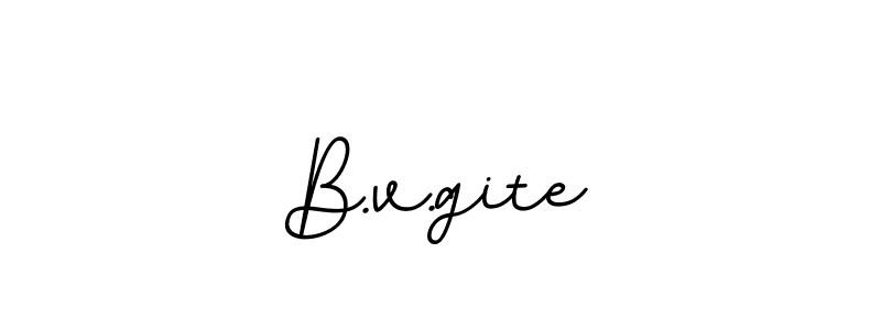 How to make B.v.gite name signature. Use BallpointsItalic-DORy9 style for creating short signs online. This is the latest handwritten sign. B.v.gite signature style 11 images and pictures png