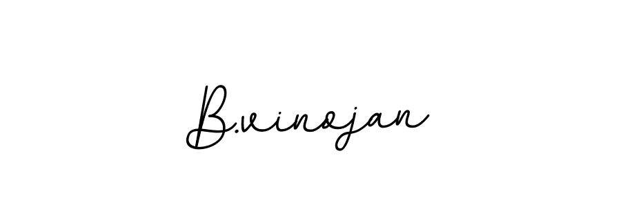 Create a beautiful signature design for name B.vinojan. With this signature (BallpointsItalic-DORy9) fonts, you can make a handwritten signature for free. B.vinojan signature style 11 images and pictures png