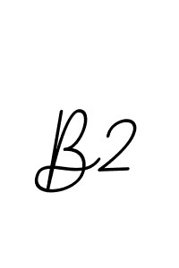 Make a beautiful signature design for name B2. With this signature (BallpointsItalic-DORy9) style, you can create a handwritten signature for free. B2 signature style 11 images and pictures png