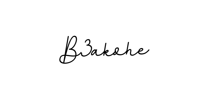 You should practise on your own different ways (BallpointsItalic-DORy9) to write your name (B3akohe) in signature. don't let someone else do it for you. B3akohe signature style 11 images and pictures png