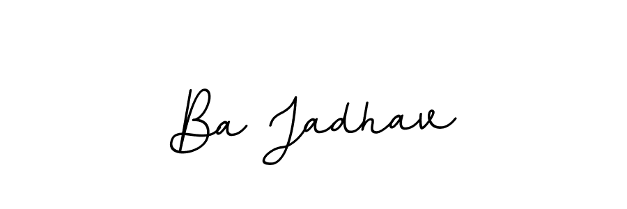 Use a signature maker to create a handwritten signature online. With this signature software, you can design (BallpointsItalic-DORy9) your own signature for name Ba Jadhav. Ba Jadhav signature style 11 images and pictures png