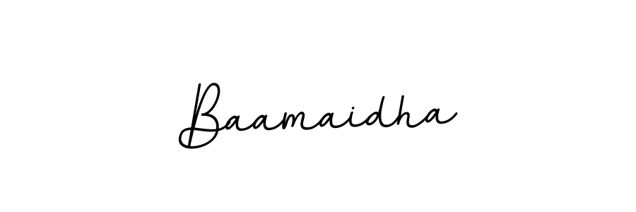 How to make Baamaidha name signature. Use BallpointsItalic-DORy9 style for creating short signs online. This is the latest handwritten sign. Baamaidha signature style 11 images and pictures png