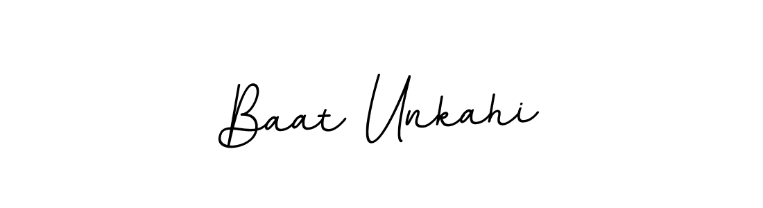 You can use this online signature creator to create a handwritten signature for the name Baat Unkahi. This is the best online autograph maker. Baat Unkahi signature style 11 images and pictures png