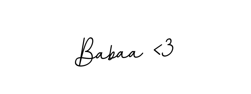 Make a beautiful signature design for name Babaa <3. With this signature (BallpointsItalic-DORy9) style, you can create a handwritten signature for free. Babaa <3 signature style 11 images and pictures png