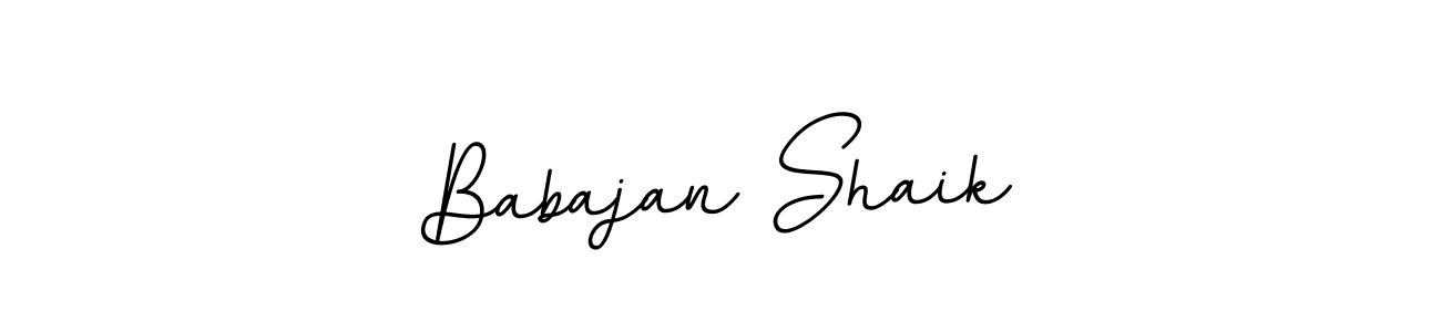 How to make Babajan Shaik name signature. Use BallpointsItalic-DORy9 style for creating short signs online. This is the latest handwritten sign. Babajan Shaik signature style 11 images and pictures png
