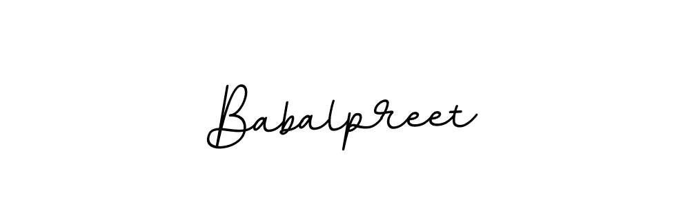 Use a signature maker to create a handwritten signature online. With this signature software, you can design (BallpointsItalic-DORy9) your own signature for name Babalpreet. Babalpreet signature style 11 images and pictures png