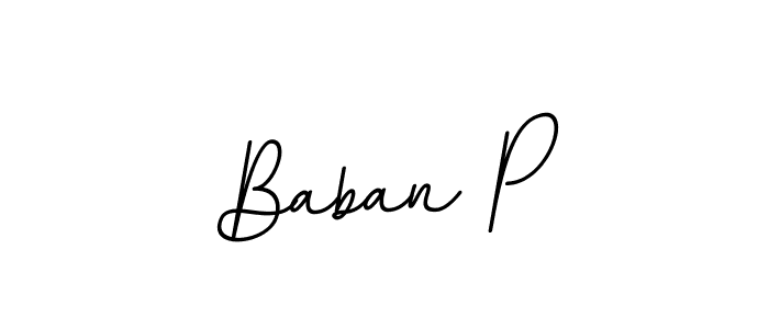 Use a signature maker to create a handwritten signature online. With this signature software, you can design (BallpointsItalic-DORy9) your own signature for name Baban P. Baban P signature style 11 images and pictures png