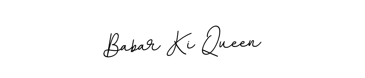 How to make Babar Ki Queen name signature. Use BallpointsItalic-DORy9 style for creating short signs online. This is the latest handwritten sign. Babar Ki Queen signature style 11 images and pictures png