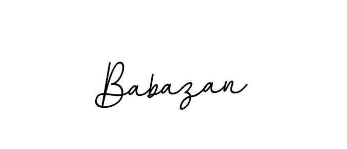 Design your own signature with our free online signature maker. With this signature software, you can create a handwritten (BallpointsItalic-DORy9) signature for name Babazan. Babazan signature style 11 images and pictures png