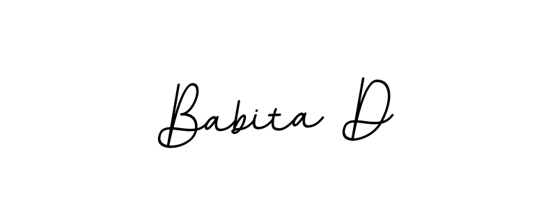 Create a beautiful signature design for name Babita D. With this signature (BallpointsItalic-DORy9) fonts, you can make a handwritten signature for free. Babita D signature style 11 images and pictures png