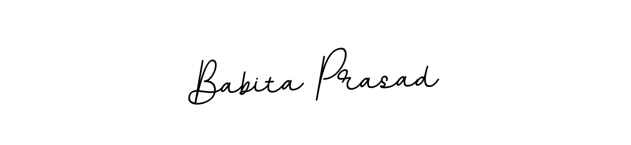 Create a beautiful signature design for name Babita Prasad. With this signature (BallpointsItalic-DORy9) fonts, you can make a handwritten signature for free. Babita Prasad signature style 11 images and pictures png