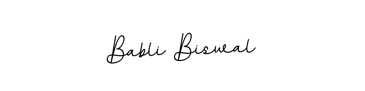 Design your own signature with our free online signature maker. With this signature software, you can create a handwritten (BallpointsItalic-DORy9) signature for name Babli Biswal. Babli Biswal signature style 11 images and pictures png