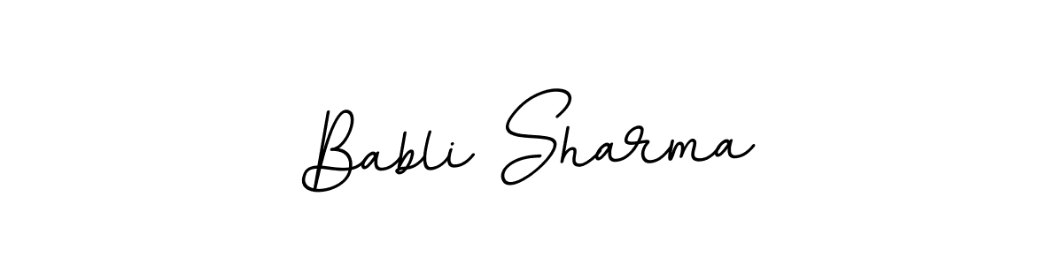 The best way (BallpointsItalic-DORy9) to make a short signature is to pick only two or three words in your name. The name Babli Sharma include a total of six letters. For converting this name. Babli Sharma signature style 11 images and pictures png