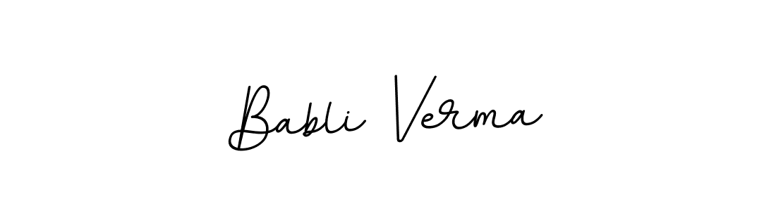 Design your own signature with our free online signature maker. With this signature software, you can create a handwritten (BallpointsItalic-DORy9) signature for name Babli Verma. Babli Verma signature style 11 images and pictures png
