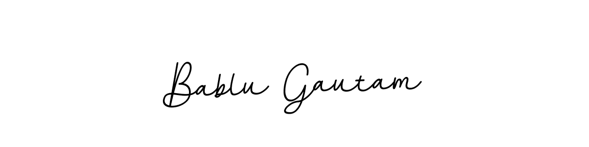 Make a beautiful signature design for name Bablu Gautam. With this signature (BallpointsItalic-DORy9) style, you can create a handwritten signature for free. Bablu Gautam signature style 11 images and pictures png
