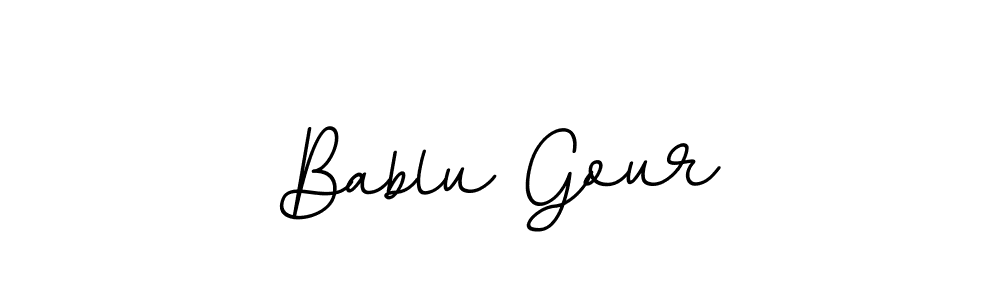 The best way (BallpointsItalic-DORy9) to make a short signature is to pick only two or three words in your name. The name Bablu Gour include a total of six letters. For converting this name. Bablu Gour signature style 11 images and pictures png
