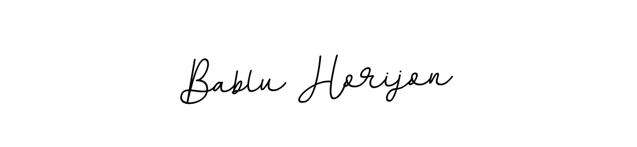 How to make Bablu Horijon name signature. Use BallpointsItalic-DORy9 style for creating short signs online. This is the latest handwritten sign. Bablu Horijon signature style 11 images and pictures png